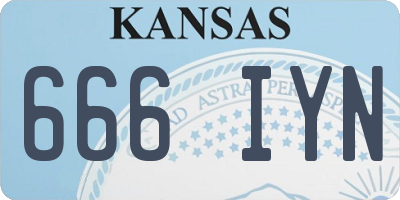 KS license plate 666IYN