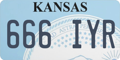 KS license plate 666IYR