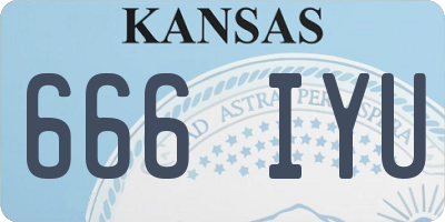 KS license plate 666IYU