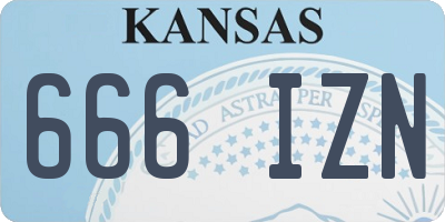 KS license plate 666IZN