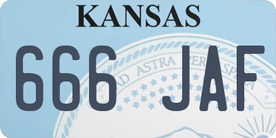 KS license plate 666JAF