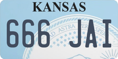 KS license plate 666JAI