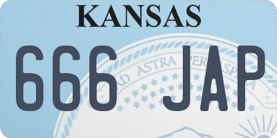 KS license plate 666JAP