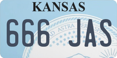 KS license plate 666JAS