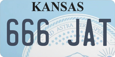 KS license plate 666JAT