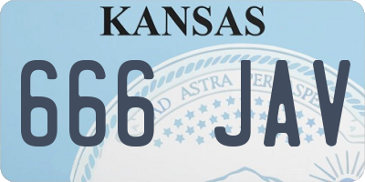 KS license plate 666JAV