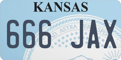 KS license plate 666JAX