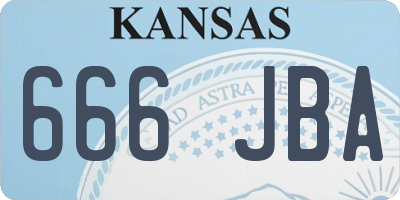 KS license plate 666JBA