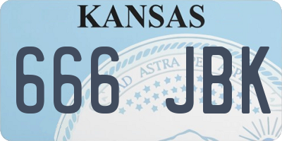 KS license plate 666JBK