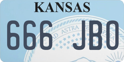 KS license plate 666JBO