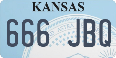KS license plate 666JBQ