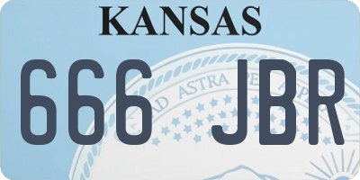 KS license plate 666JBR