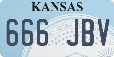 KS license plate 666JBV