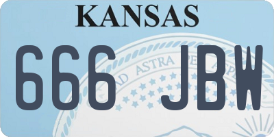 KS license plate 666JBW