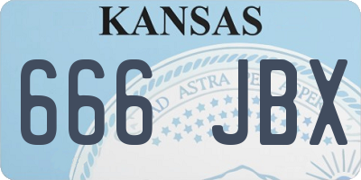 KS license plate 666JBX