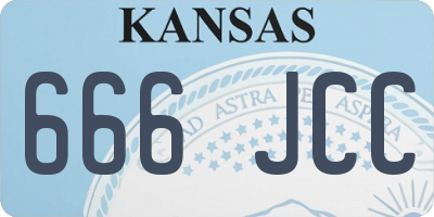 KS license plate 666JCC