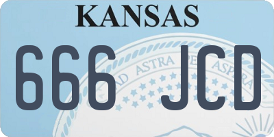 KS license plate 666JCD