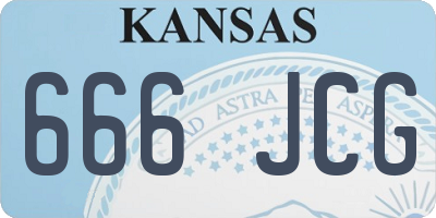 KS license plate 666JCG