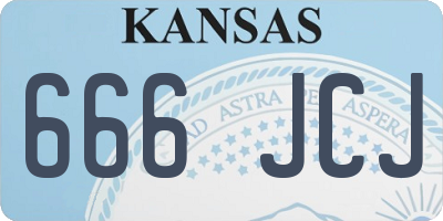 KS license plate 666JCJ