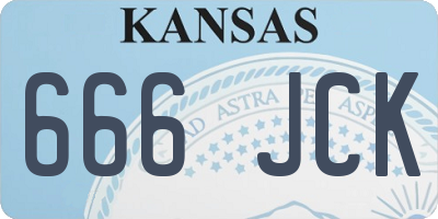KS license plate 666JCK