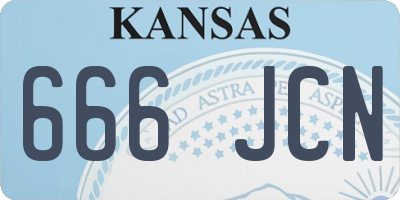 KS license plate 666JCN