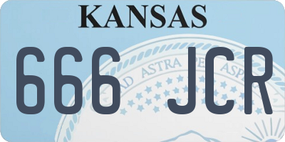 KS license plate 666JCR