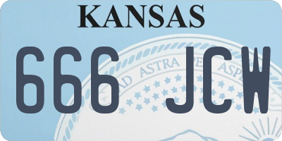 KS license plate 666JCW