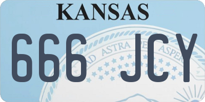 KS license plate 666JCY