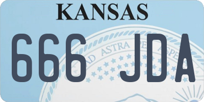 KS license plate 666JDA