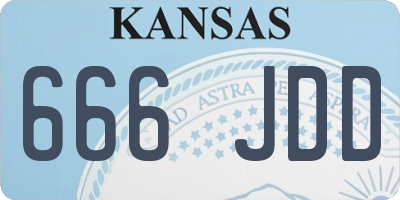 KS license plate 666JDD