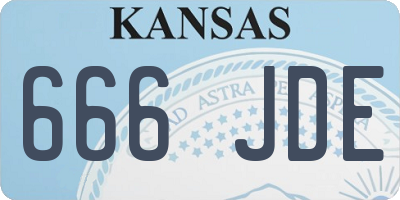 KS license plate 666JDE