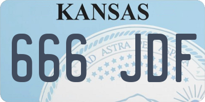 KS license plate 666JDF