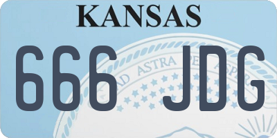 KS license plate 666JDG