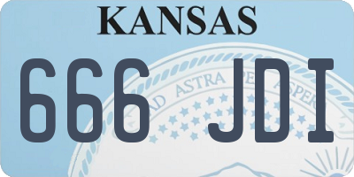 KS license plate 666JDI