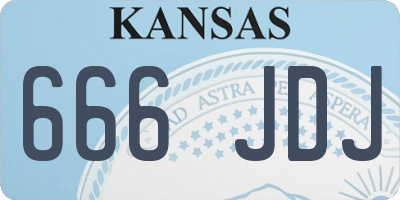 KS license plate 666JDJ