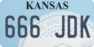 KS license plate 666JDK