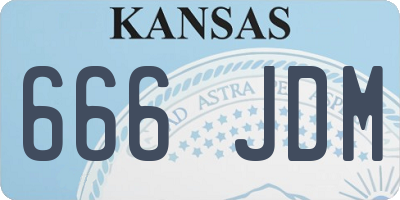KS license plate 666JDM