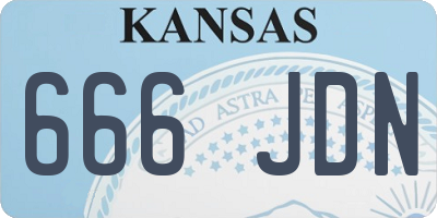 KS license plate 666JDN
