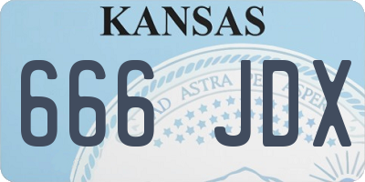 KS license plate 666JDX