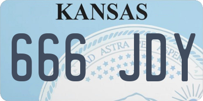 KS license plate 666JDY