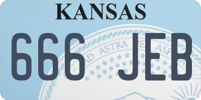 KS license plate 666JEB