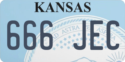 KS license plate 666JEC