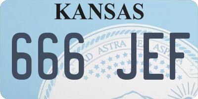 KS license plate 666JEF
