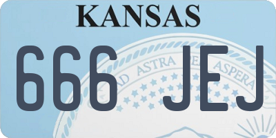 KS license plate 666JEJ