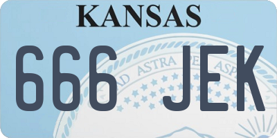 KS license plate 666JEK