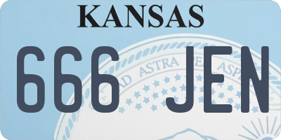 KS license plate 666JEN