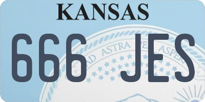 KS license plate 666JES