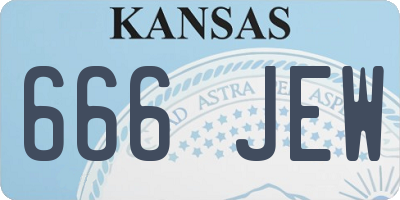 KS license plate 666JEW