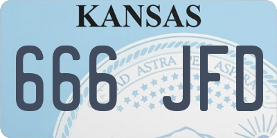 KS license plate 666JFD