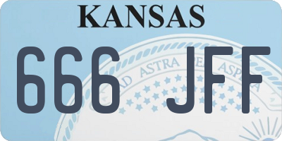 KS license plate 666JFF